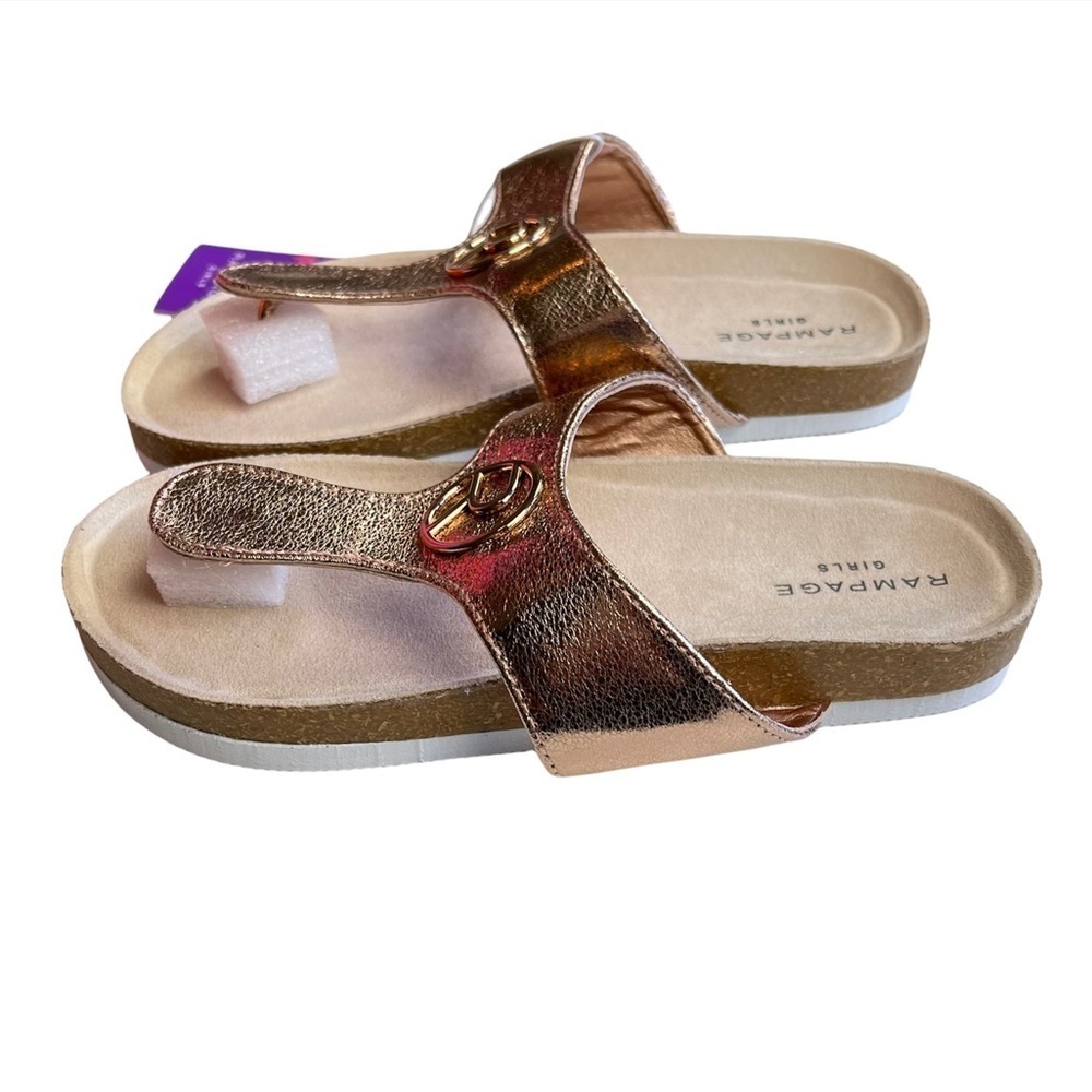 RAMPAGE GIRLS ROSE GOLD SANDALS - NIB! - Picture 5 of 7